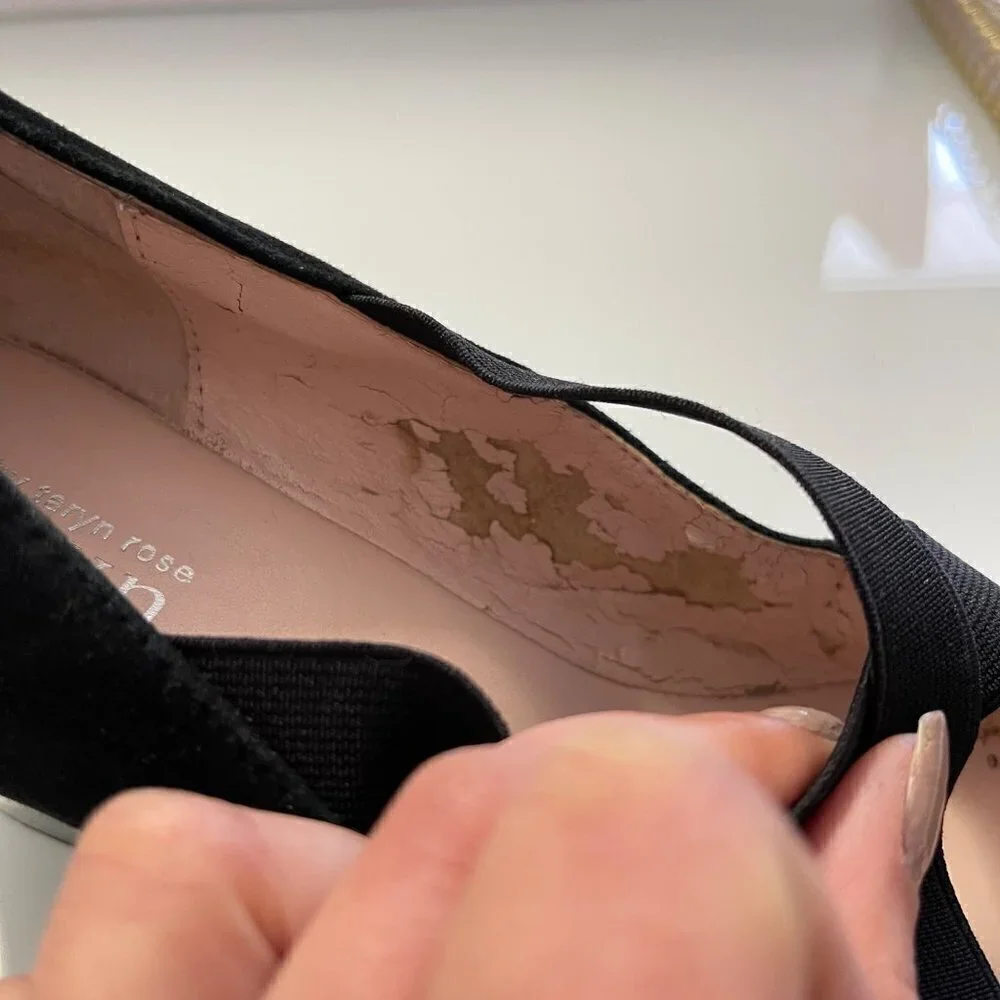 Taryn By Taryn Rose Women's Black Suede Crisscross Strap Wedge Heels Size 9.5
